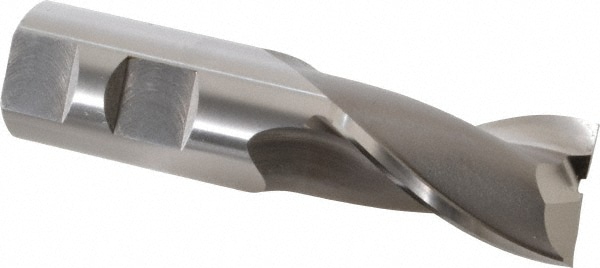 OSG 5733900 Square End Mill: 1 Dia, 1-5/8 LOC, 1 Shank Dia, 4-1/8 OAL, 2 Flutes, Vanadium High Speed Steel Image