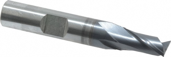 OSG 5730708 Square End Mill: 5/16 Dia, 9/16 LOC, 3/8 Shank Dia, 2-5/16 OAL, 2 Flutes, Vanadium High Speed Steel Image