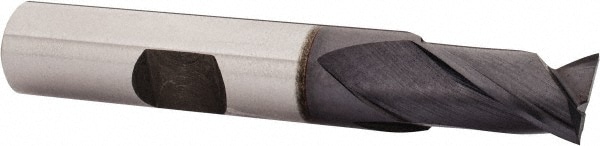 OSG 5730908 Square End Mill: 3/8 Dia, 9/16 LOC, 3/8 Shank Dia, 2-5/16 OAL, 2 Flutes, Vanadium High Speed Steel Image