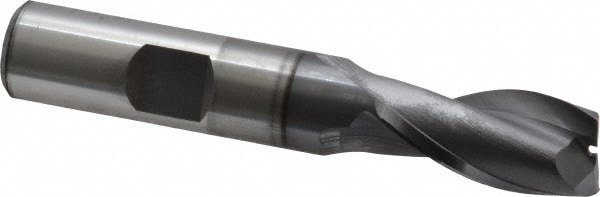 OSG 5731408 Square End Mill: 1/2 Dia, 1 LOC, 1/2 Shank Dia, 3 OAL, 2 Flutes, Vanadium High Speed Steel Image