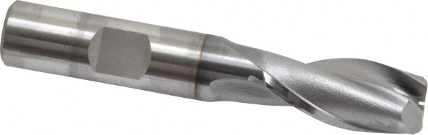 OSG 5731508 Square End Mill: 17/32 Dia, 1-1/8 LOC, 1/2 Shank Dia, 3-1/8 OAL, 2 Flutes, Vanadium High Speed Steel Image