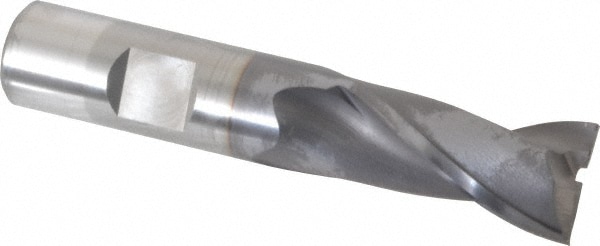 OSG 5732408 Square End Mill: 11/16 Dia, 1-5/16 LOC, 5/8 Shank Dia, 3-7/16 OAL, 2 Flutes, Vanadium High Speed Steel Image