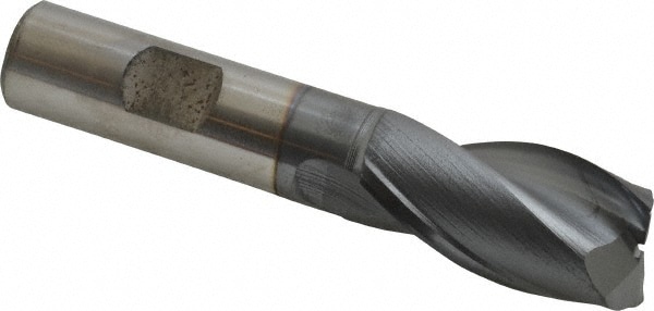 OSG 5732608 Square End Mill: 25/32 Dia, 1-1/2 LOC, 5/8 Shank Dia, 3-5/8 OAL, 2 Flutes, Vanadium High Speed Steel Image