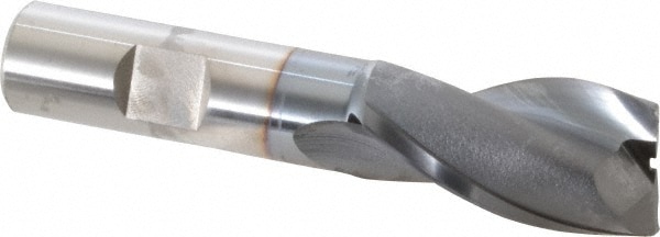 OSG 5732708 Square End Mill: 13/16 Dia, 1-1/2 LOC, 5/8 Shank Dia, 3-5/8 OAL, 2 Flutes, Vanadium High Speed Steel Image