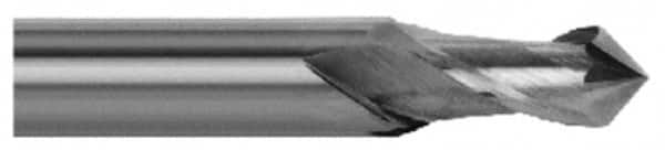 Magafor 88809008000 90° 0.315" Diam 2-3/4" OAL 2-Flute Solid Carbide Spotting Drill 
