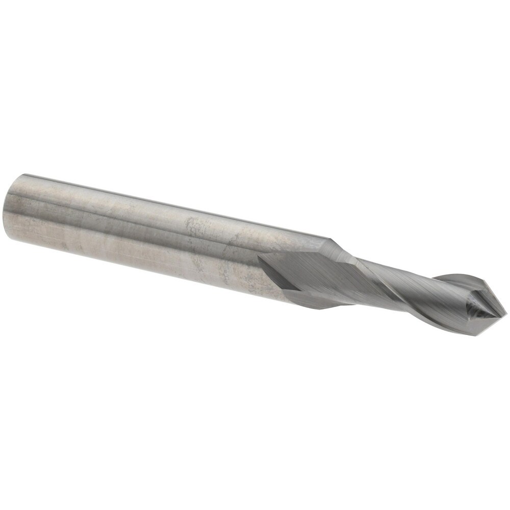 Spotting Drill: 1/4" Dia, 90 ° Point, 2-3/8" OAL, Solid Carbide
