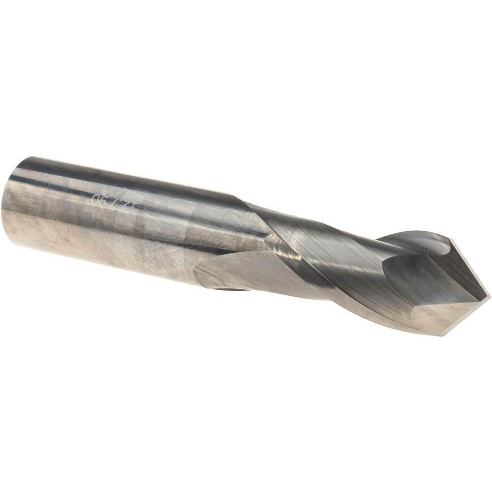 Spotting Drill: 1/2" Dia, 90 ° Point, 2-3/4" OAL, Solid Carbide