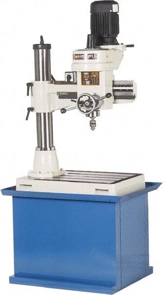 Floor Drill Press: 38-1/2" Swing, 1.5 hp, 220V, 1 Phase