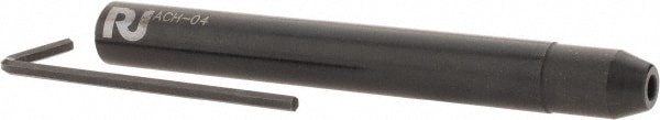 RobbJack ACH-04 End Mill Holder: 3/8" Shank Dia, Weldon Flat Straight Shank, 1/8" Hole 