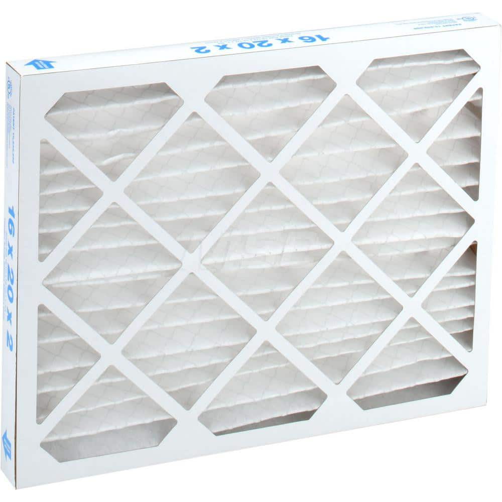 Pleated Air Filter: 16 x 20 x 2", MERV 10, 55% Efficiency, Wire-Backed Pleated
