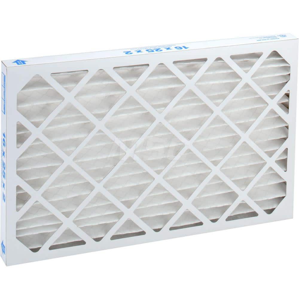 Pleated Air Filter: 16 x 25 x 2", MERV 10, 55% Efficiency, Wire-Backed Pleated