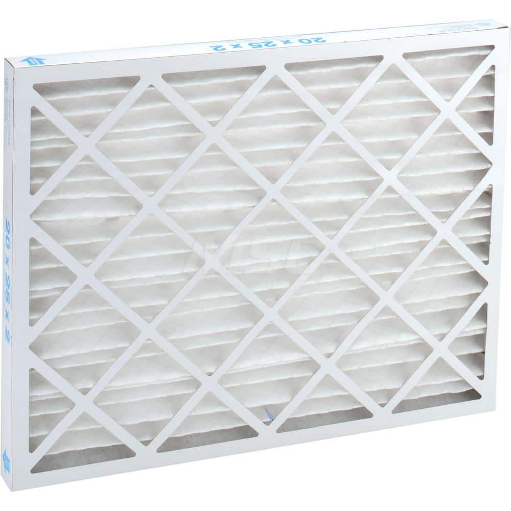 Pleated Air Filter: 20 x 25 x 2", MERV 10, 55% Efficiency, Wire-Backed Pleated