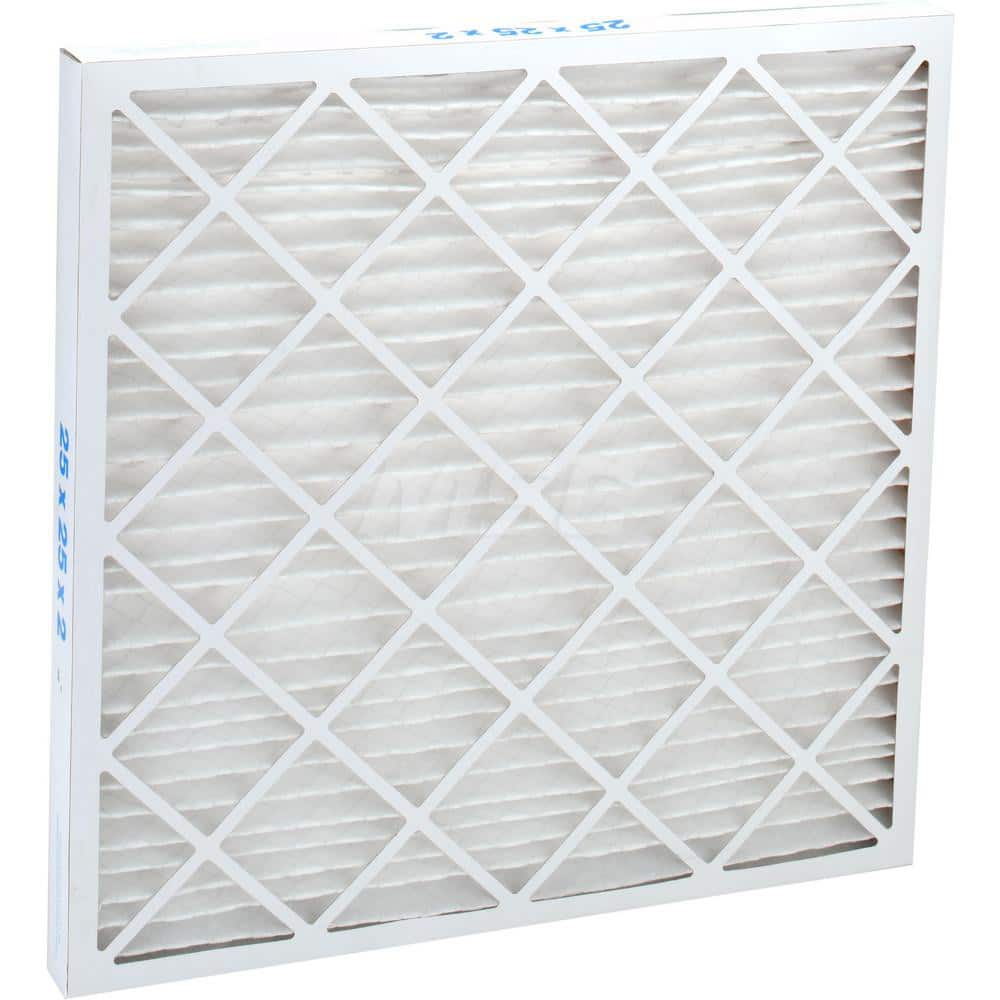 Pleated Air Filter: 25 x 25 x 2", MERV 10, 55% Efficiency, Wire-Backed Pleated