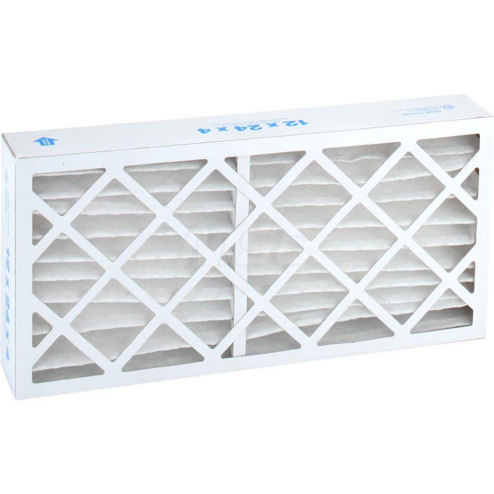 Pleated Air Filter: 12 x 24 x 4", MERV 10, 55% Efficiency, Wire-Backed Pleated