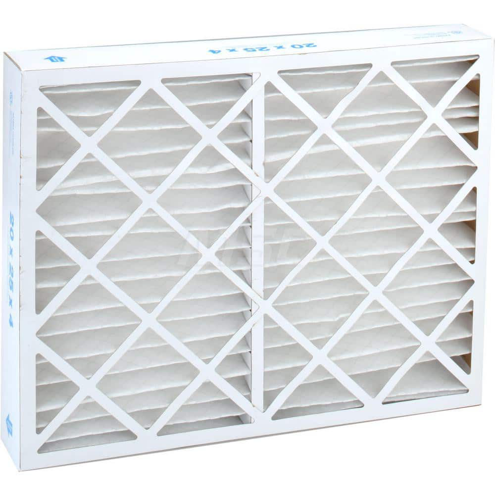 Pleated Air Filter: 20 x 25 x 4", MERV 10, 55% Efficiency, Wire-Backed Pleated