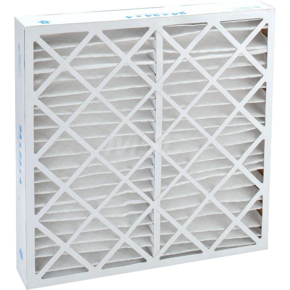 Pleated Air Filter: 24 x 24 x 4", MERV 10, 55% Efficiency, Wire-Backed Pleated