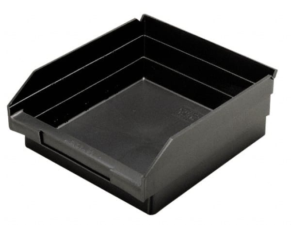 Plastic Hopper Shelf Bin: Black