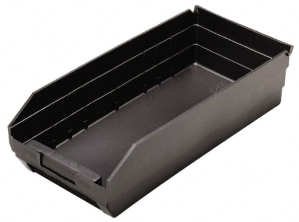 Quantum Storage QSB 108CON Plastic Hopper Shelf Bin: Black 