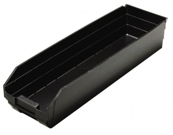 Quantum Storage QSB 106CON Plastic Hopper Shelf Bin: Black 