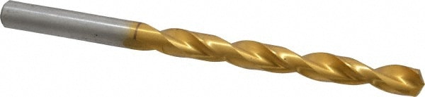 Jobber Length Drill Bit: 19/64" Dia, 135 °, High Speed Steel