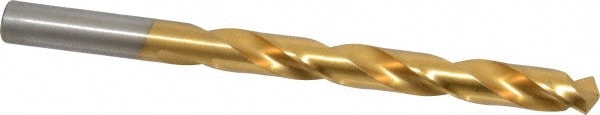 Jobber Length Drill Bit: 25/64" Dia, 135 °, High Speed Steel