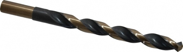 Reduced Shank Drill Bit: 13/32'' Dia, 3/8'' Shank Dia, 135 0, High Speed Steel