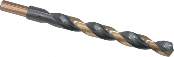 Reduced Shank Drill Bit: 31/64'' Dia, 3/8'' Shank Dia, 135 0, High Speed Steel