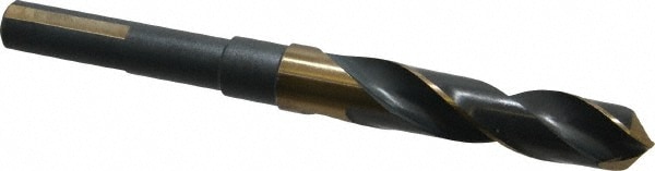 Triumph Twist Drill 94141 Reduced Shank Drill Bit: 41/64 Dia, 1/2 Shank Dia, 118 0, High Speed Steel 