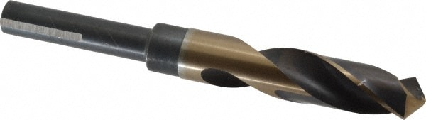 Triumph Twist Drill 94148 Reduced Shank Drill Bit: 3/4 Dia, 1/2 Shank Dia, 118 0, High Speed Steel 