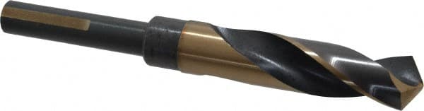 Triumph Twist Drill 94149 Reduced Shank Drill Bit: 49/64 Dia, 1/2 Shank Dia, 118 0, High Speed Steel 