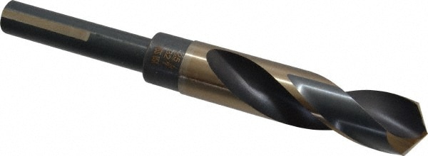 Reduced Shank Drill Bit: 25/32'' Dia, 1/2'' Shank Dia, 118 0, High Speed Steel