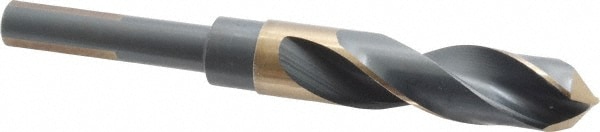 Reduced Shank Drill Bit: 51/64'' Dia, 1/2'' Shank Dia, 118 0, High Speed Steel