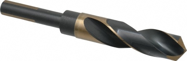 Triumph Twist Drill 94153 Reduced Shank Drill Bit: 53/64 Dia, 1/2 Shank Dia, 118 0, High Speed Steel 