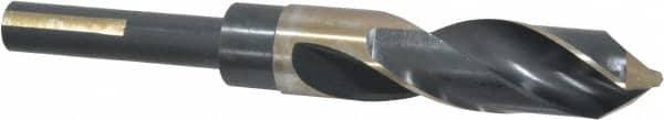Triumph Twist Drill 94155 Reduced Shank Drill Bit: 55/64 Dia, 1/2 Shank Dia, 118 0, High Speed Steel 