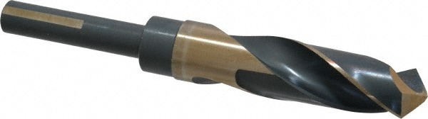 Reduced Shank Drill Bit: 57/64'' Dia, 1/2'' Shank Dia, 118 0, High Speed Steel