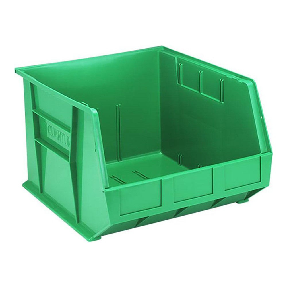 Quantum Storage Plastic Hopper Stacking Bin Green MSC Industrial
