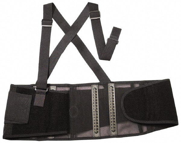 Back Support: Belt with Adjustable Shoulder Straps, Medium, 30 to 34" Waist, 8" Belt Width