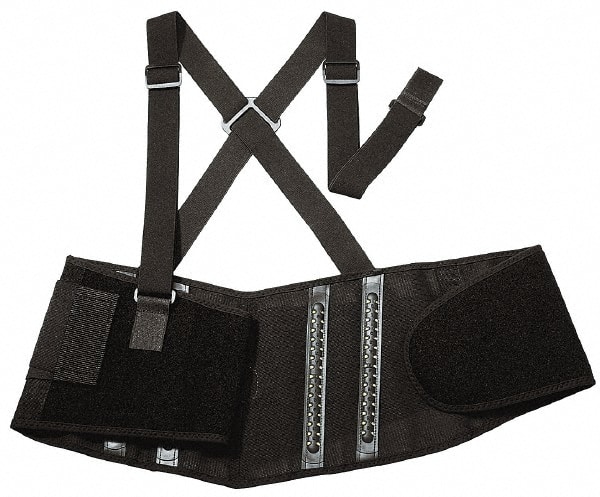 Back Support: Belt with Adjustable Shoulder Straps, X-Large, 38 to 42" Waist, 8-1/2" Belt Width