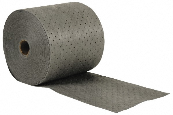 Sorbent Pad: Universal Use, 15" Wide, 150' Long, 24 gal, Gray