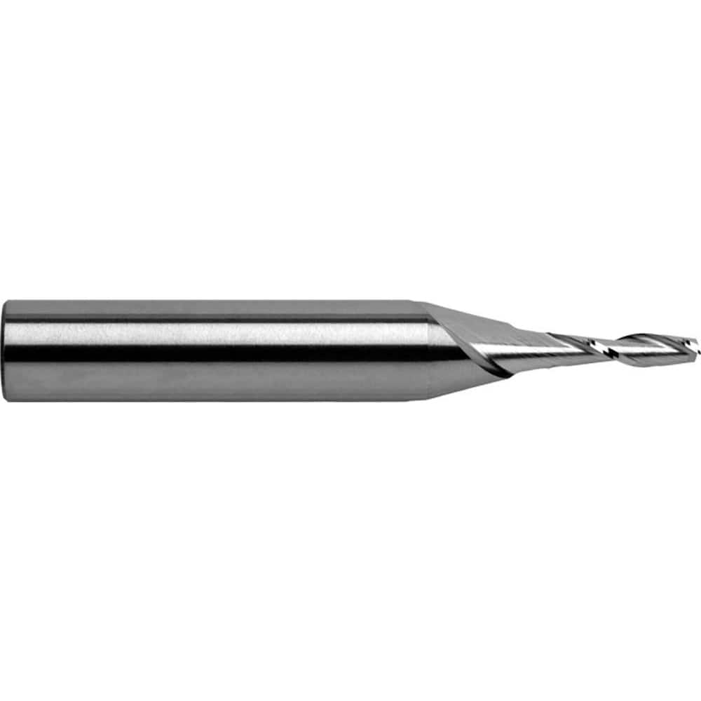 RobbJack T12-203-16 Square End Mill: 1/2 Dia, 1 LOC, 1/2 Shank Dia, 3 OAL, 2 Flutes, Solid Carbide 
