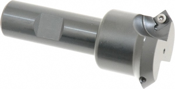 45° Lead Angle, 1.2" to 1.66" Cut Diam, Indexable & Chamfer End Mill