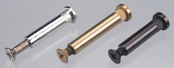 #10-32 Thread Screw & Barrel, Flat Head, Phillips Drive, Brass Tamper Resistant Security Sex Bolt & Binding Post