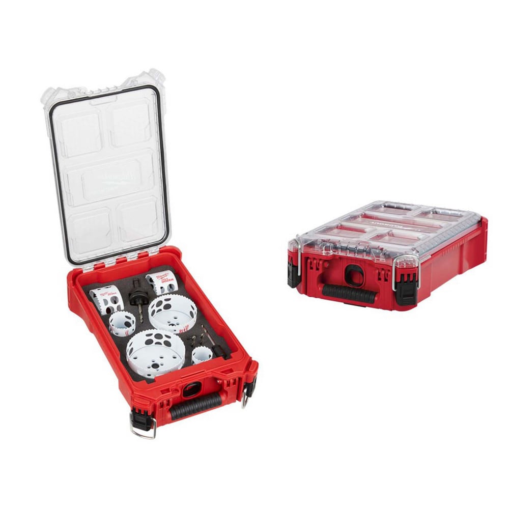 Hole Saw Kits; Minimum Saw Diameter (Decimal Inch): 1-1/2 ; Maximum Saw Diameter (Decimal Inch): 4-1/4 ; Number of Hole Saws: 7 ; Maximum Cutting Depth: 1.625 ; Cutting Edge Style: Toothed ; Material: Bi-Metal