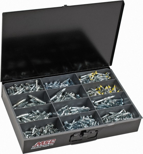 Value Collection NFC-KIT213 684 Piece, 1/8 to 1/4" Screw, Steel Anchor Assortment Image