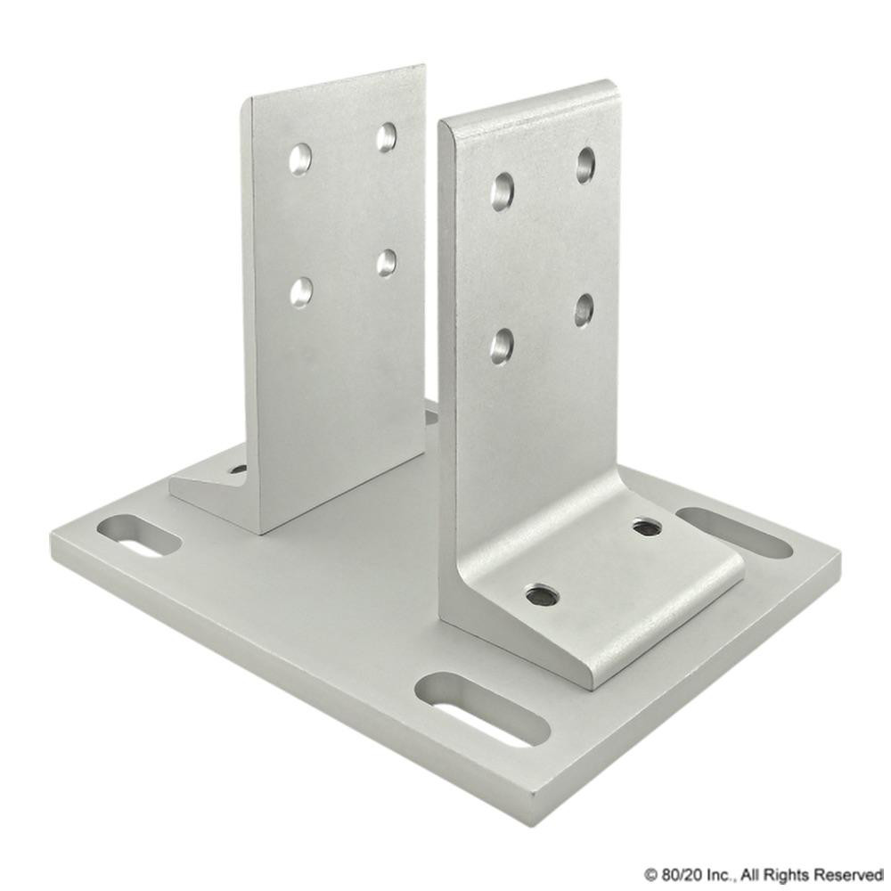 Base Plate: Use with Series 15 - Aluminum, 8" OAL, 6" High