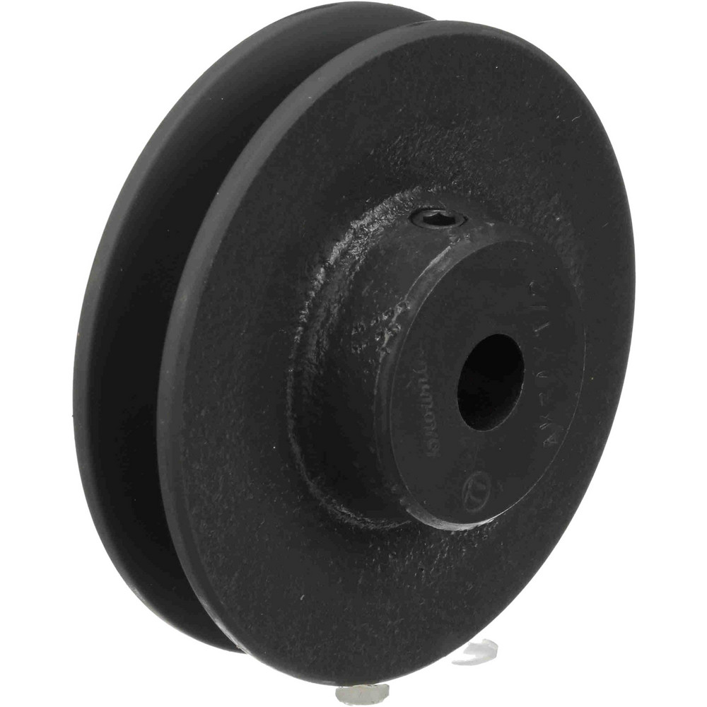 5/8" Bore Dia, 3.05" OD, Finished Bore Single Groove Sheave - 21/32" Wide, Cast Iron