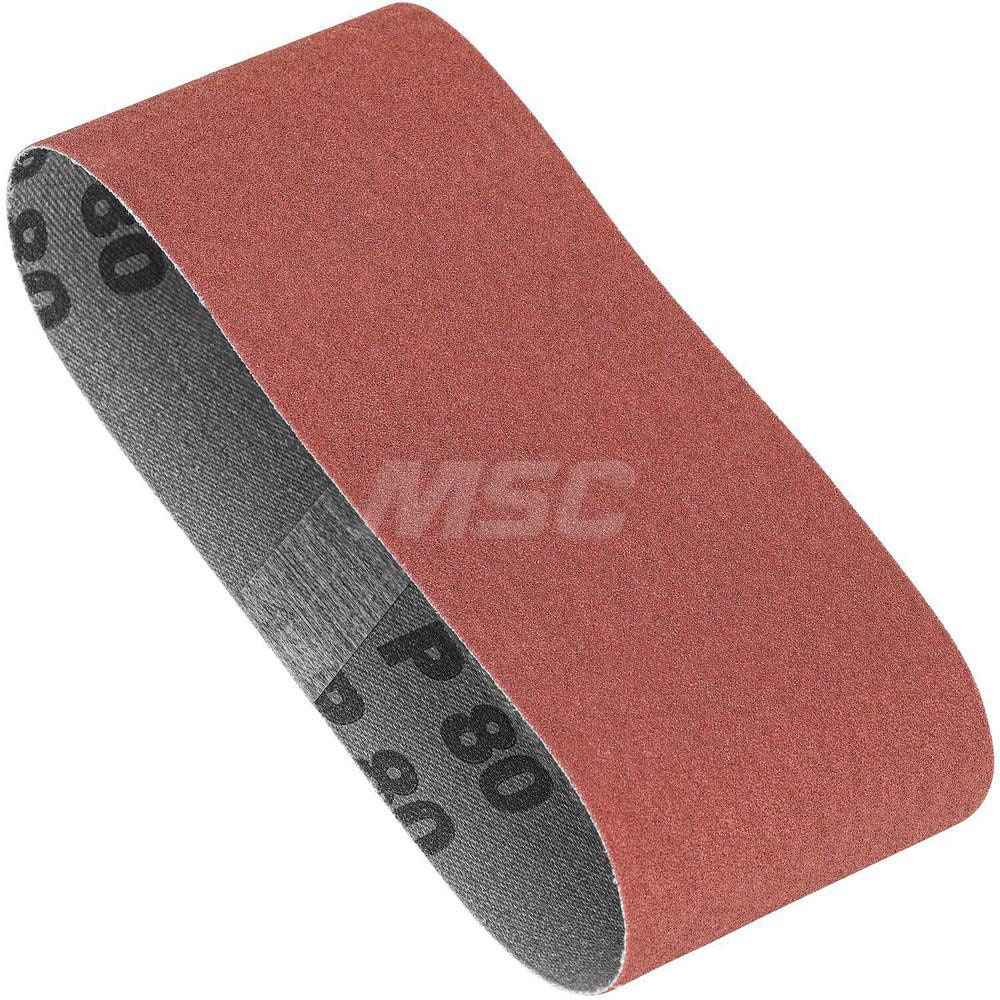 Abrasive Belt: 2-1/2" Wide, 14" Long, 80 Grit, Aluminum Oxide