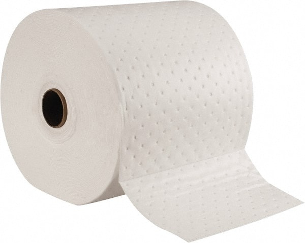 Sorbent Roll: Oil Only Use, 150' Long, 15" Wide, 24 gal Capacity, Perforated