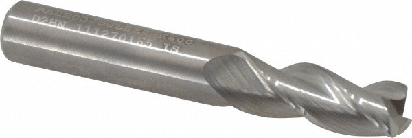 Kennametal 3658825 Corner Radius End Mill: 3/8" Dia, 7/8" LOC, 0.03" Radius, 3 Flutes, Solid Carbide Image