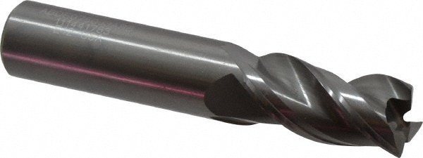 Kennametal 3660443 Corner Radius End Mill: 3/4" Dia, 1-1/2" LOC, 0.03" Radius, 3 Flutes, Solid Carbide Image